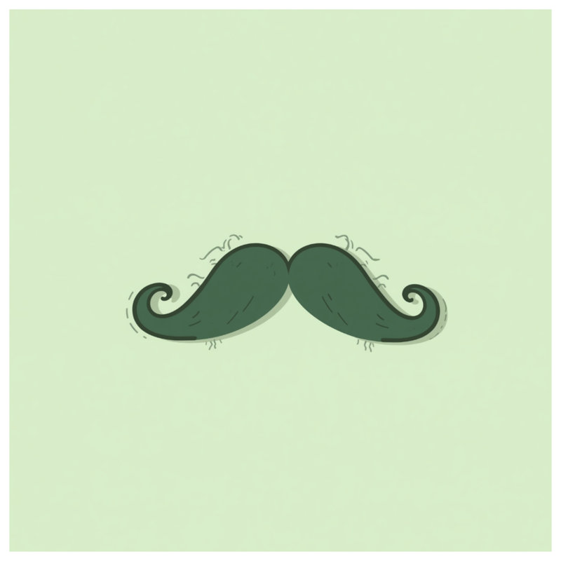 Housses de couette vertes avec moustache, Twin
