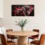 Reproduction d'art sur toile, animaux, rouge, noir, dragon blanc-147714405
