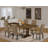 7 Piece Dinette Set Consist of a Rectangle Dining Room Table with Removable Leaf and 6 Light Sable Linen Fabric Parsons Chairs, Walnut-622751786-622751789