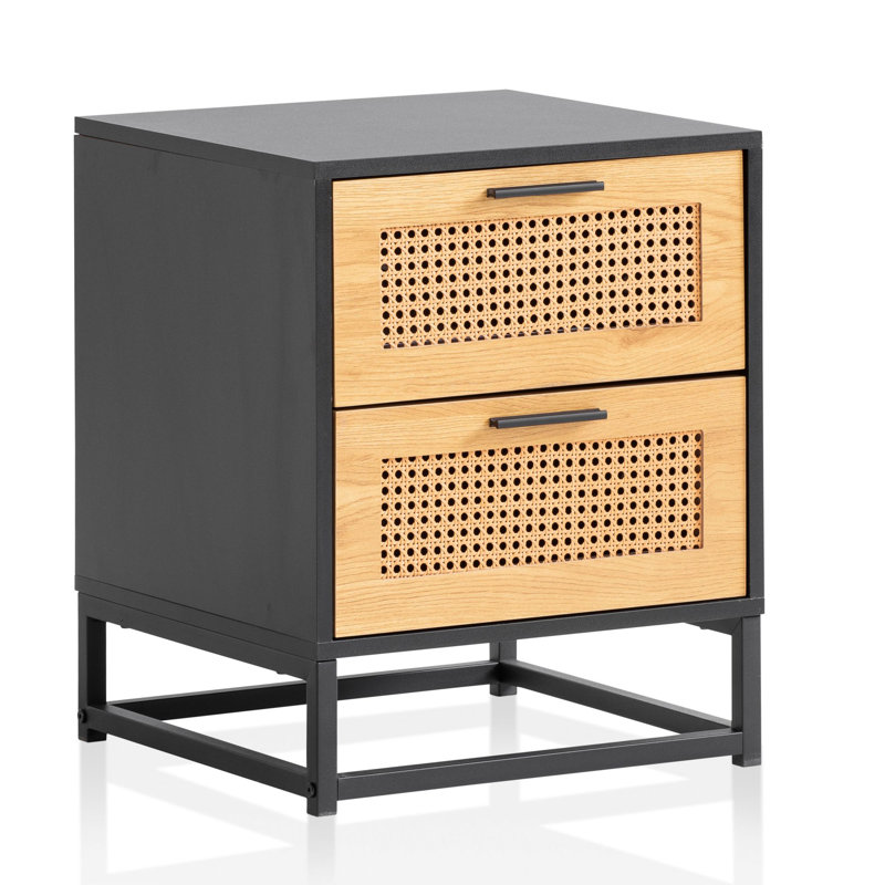 Alevras 45cm W Metal Bedside Table