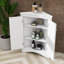 Armoire de rangement autoportante triangulaire pour la salle de bain, avec tablettes réglables, idéale pour la cuisine à domicile-11174594