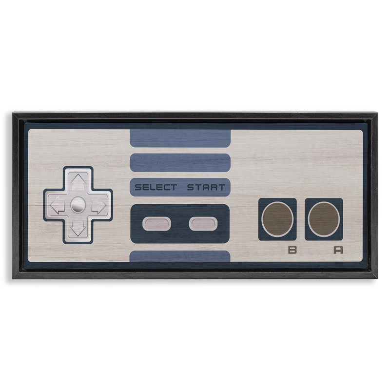 Système de jeu vidéo rétro, H 11 po x l 25 po, Cadre flottant noir de jais
