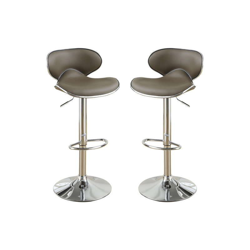 Tabourets de bar réglables en similicuir espresso