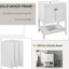 Meuble-lavabo blanc 24 po - Fabrication en bois massif, lavabo en céramique, bois massif, design moderne élégant