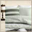 Ensembles de literie pour très grand lit de qualité supérieure, rayé de polyester texturé, sauge moderne