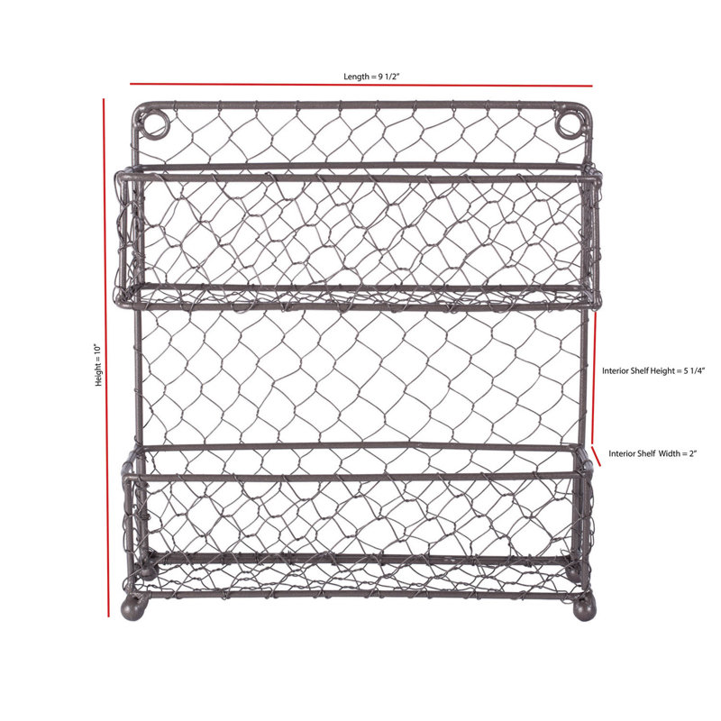 Ohagan Wall Spice Rack, Gray