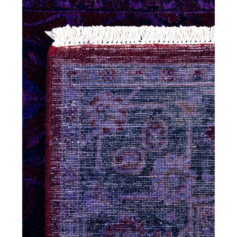 Overdyed One-of-a-Kind 3' 1" X 5' 2" Hand Knotted Area Rug