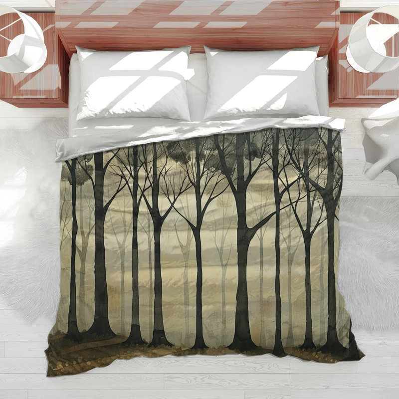 Trees Nature Cotton Blend Comforter, Queen Comforter