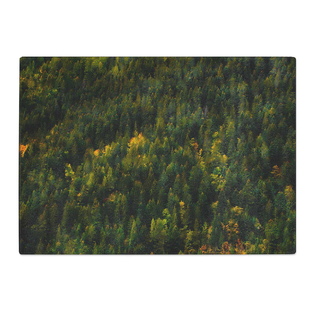 Tempered Glass Autumn Forest in Switzerland Painting Chopping Board