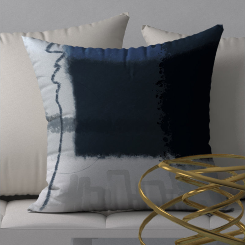 Abstract Throw Pillow, 24" H x 24" W