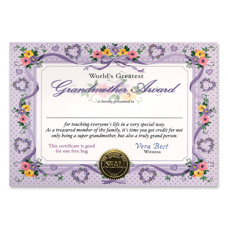 World's Greatest Grandmother Certification