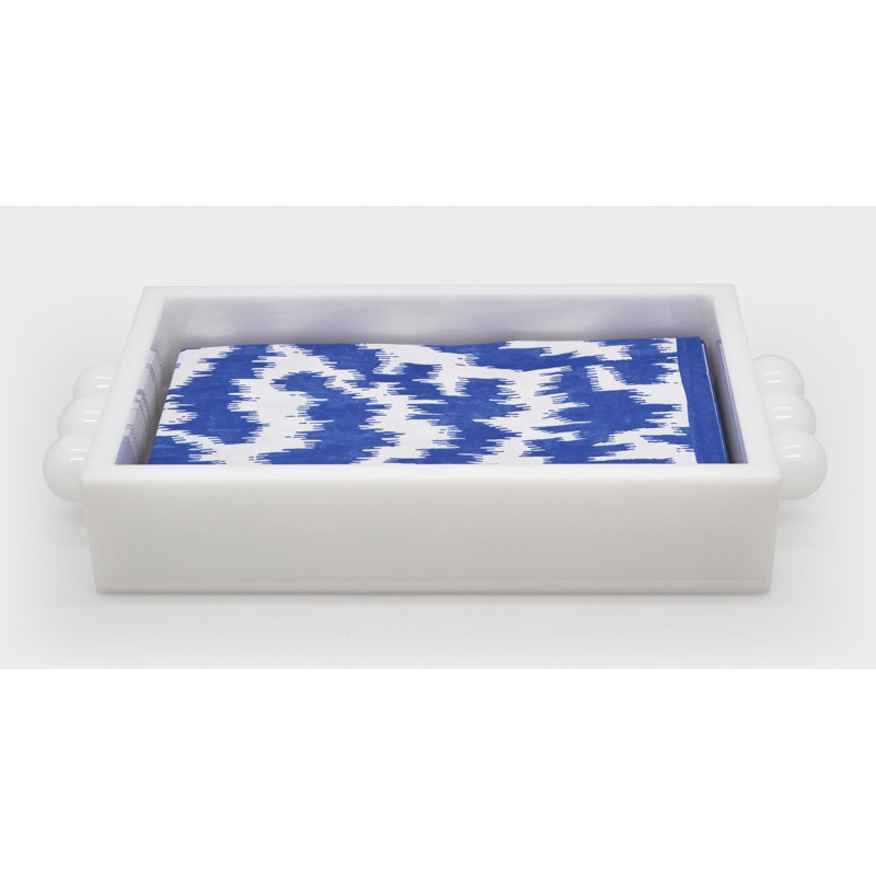 Acrylic Towel Napkin Holders w/Bubbles, White