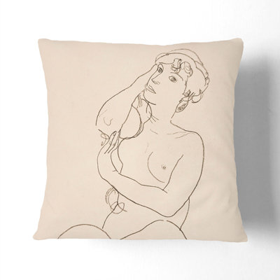 Study Of A Naked Woman Vol.3 Square Throw Cushion