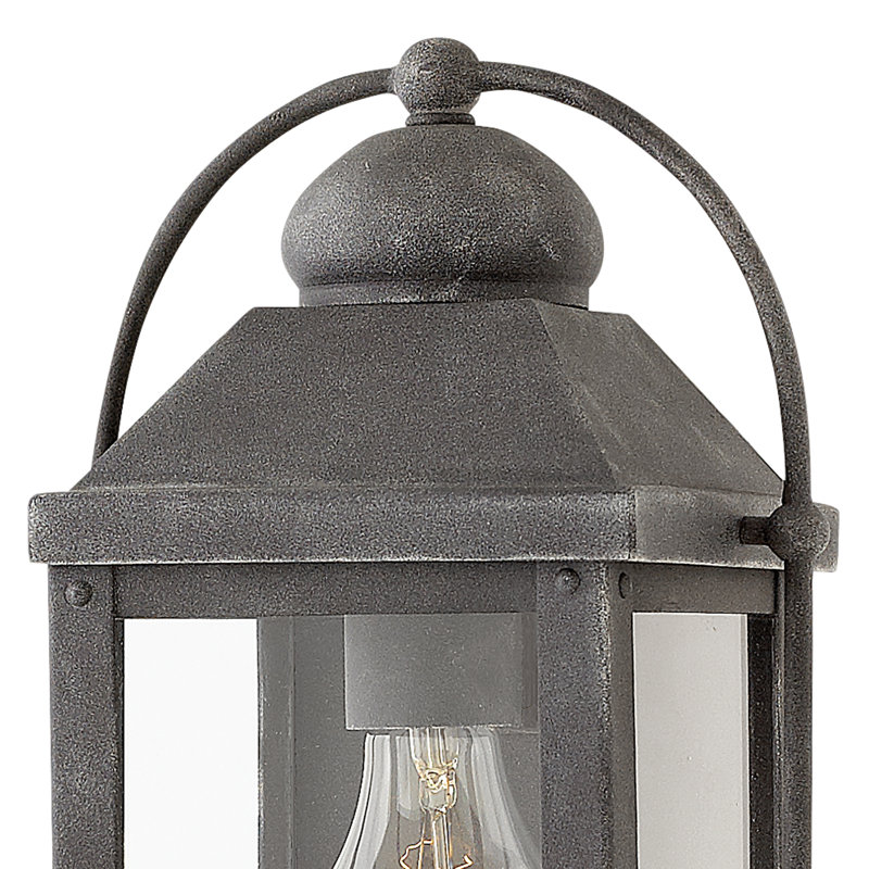Anchorage Outdoor Wall Lantern, Aged Zinc, No
