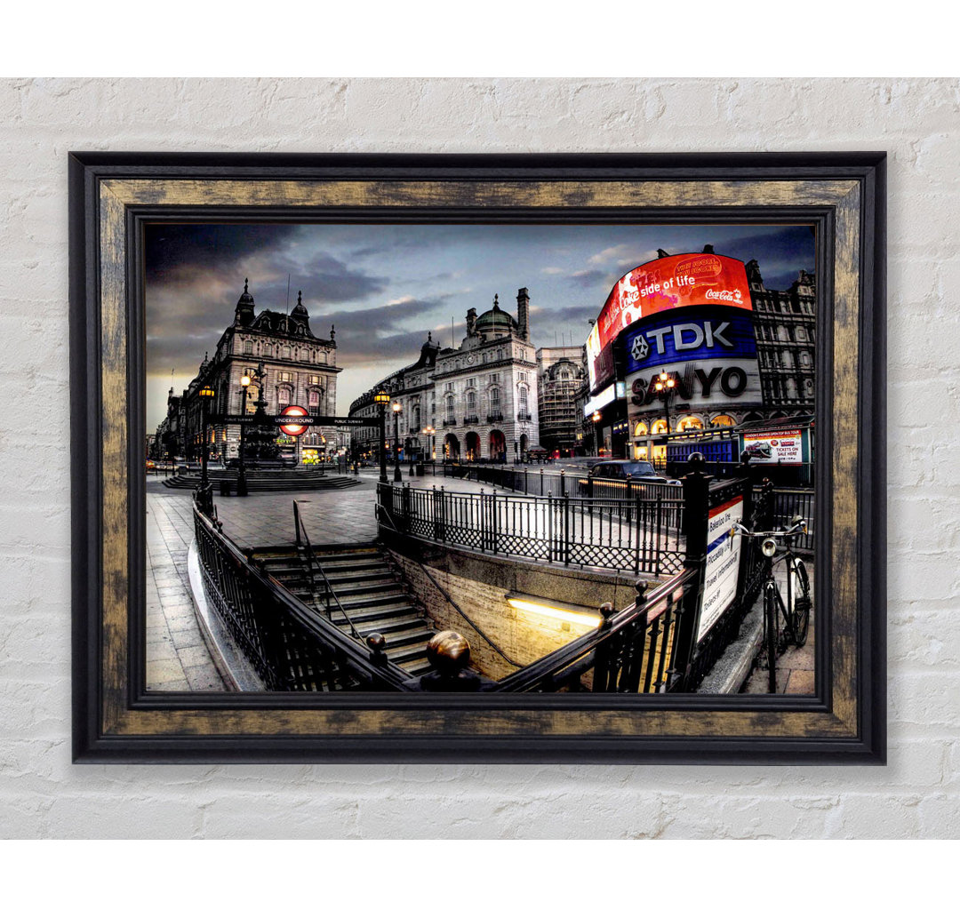 Piccadilly Circus London im Winter - Druck