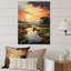Delta du Vietnam, coucher de soleil II - Vietnam, reproduction d'art sur métal-2015957753
