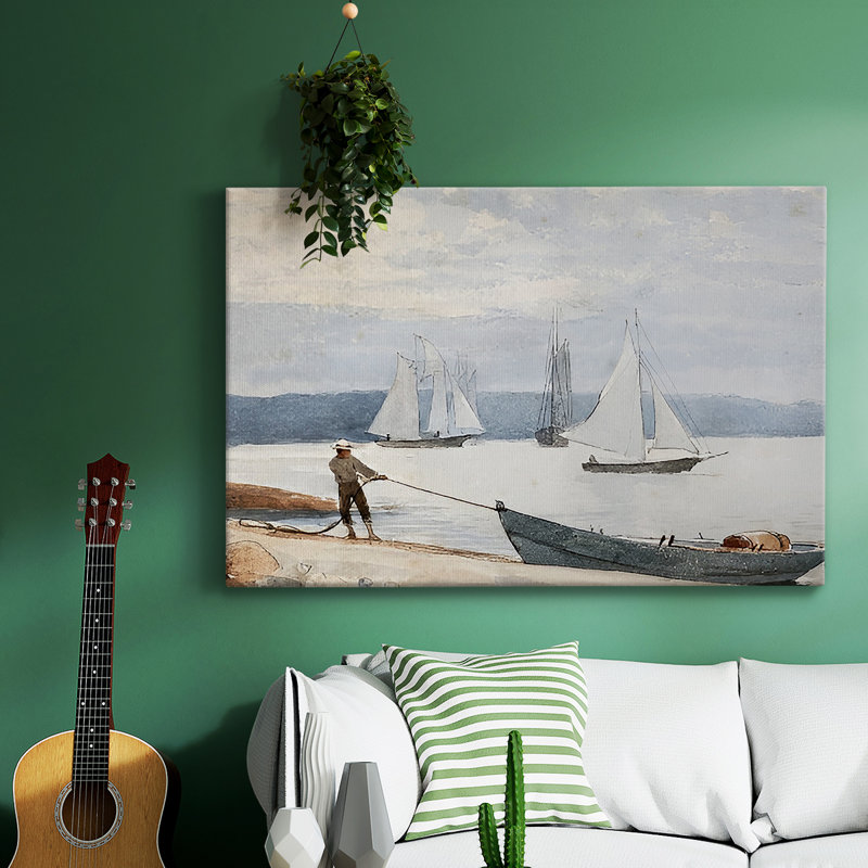 «Vintage Nautical Print-LXV III» sur, Toile tendue, H 33 po x l 49 po