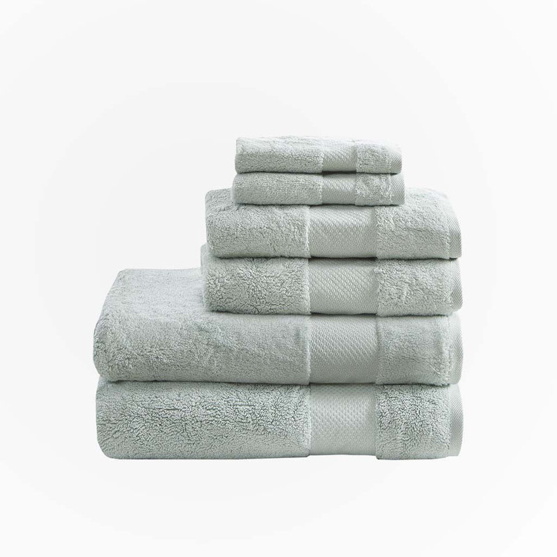 100% Cotton Midweight Jacquard Mulit-Size Set, Seafoam