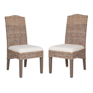 Kaia Side Chair in White/Beige