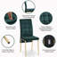 Chaise de salle à manger élégante en velours avec une conception ergonomique et une base en métal stable-1370854498-1370854496