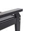 Stas - Repose-pieds avec coussin - Structure noire et coussins gris