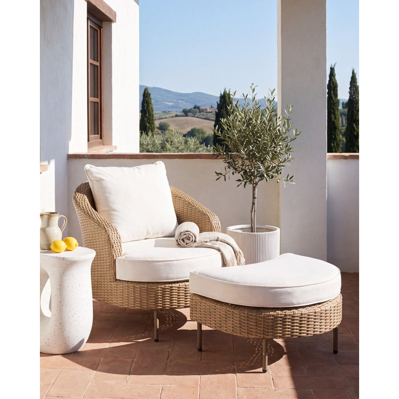 Elec Outdoor Lounge Chair, Beige