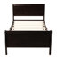 Lit plateforme simple: bois massif avec tête de lit et lit à l'ombre, supporte le matelas en toute sécurité