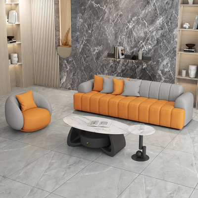 Light luxury sofa tea table combination
