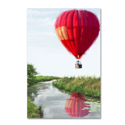 « hot air balloon », reproduction sur toile tendue