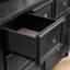 Armoire à 7 tiroirs pour le rangement - Commode noire avec fonction de basculement et tiroirs à glissement lisse