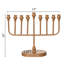 Porte-bougie Vintiquewise Hanukkah Menorah à 9 branches d'inspiration Mid-Century décorative Judaica, pièce maîtresse intemporelle des fêtes pour la synagogue de bureau à domicile et les fêtes de famille-1946694263