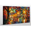 « Colorful Night » par Leonid Afremov, reproduction sur toile tendue-107043555
