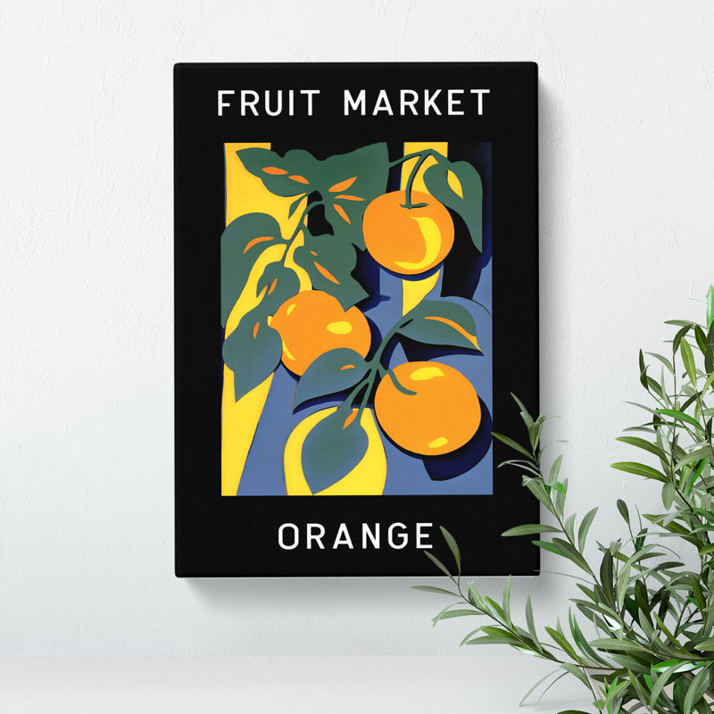 Orange Fruit Market Exhibition Vol.2 - Wrapped Canvas, 50cm H x 35cm W x 3cm D