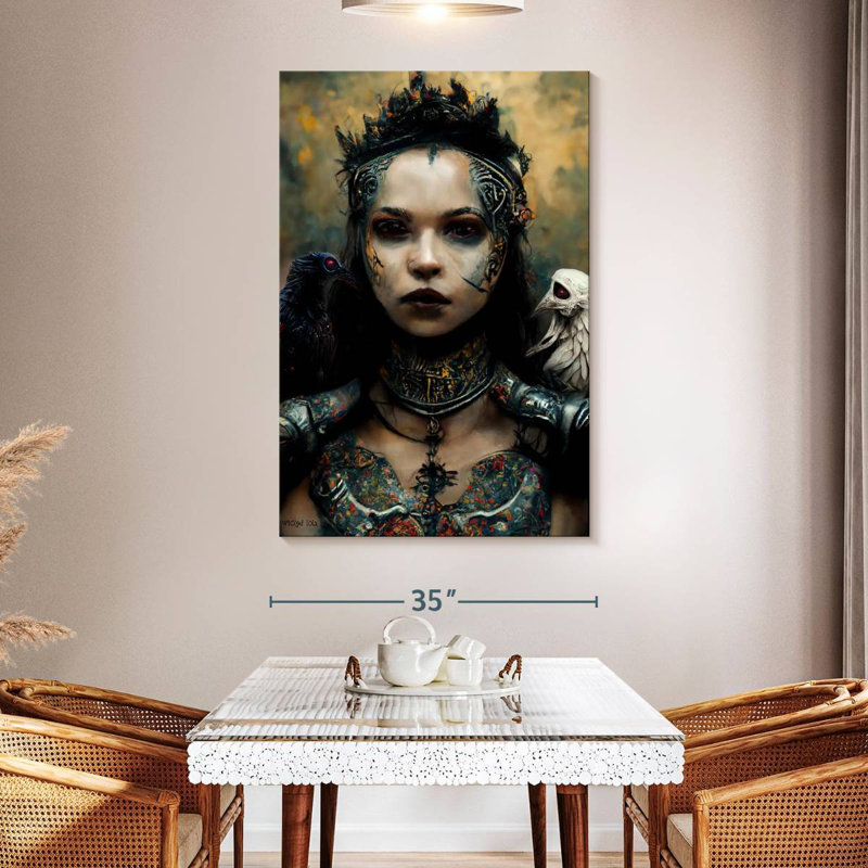 Hitzel Raven Queen, 51" H x 34" W