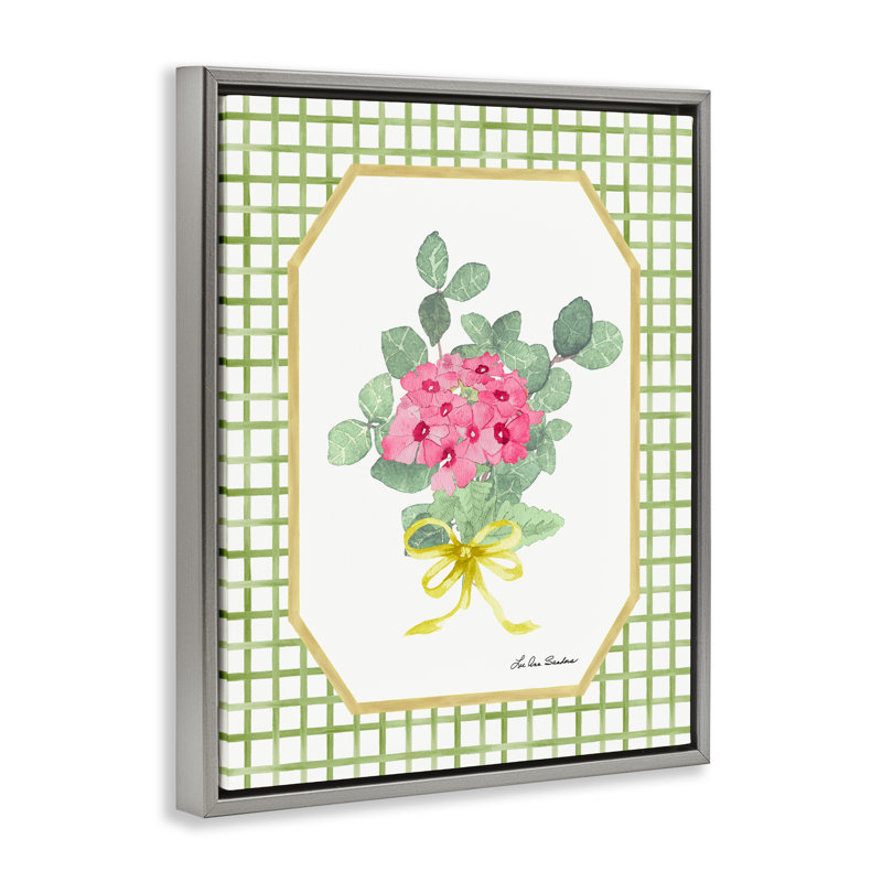 «Botanical Story on Grid», conception de Lee Ann Sanders, Cadre flottant gris lustré, H 21 po x l 17 po