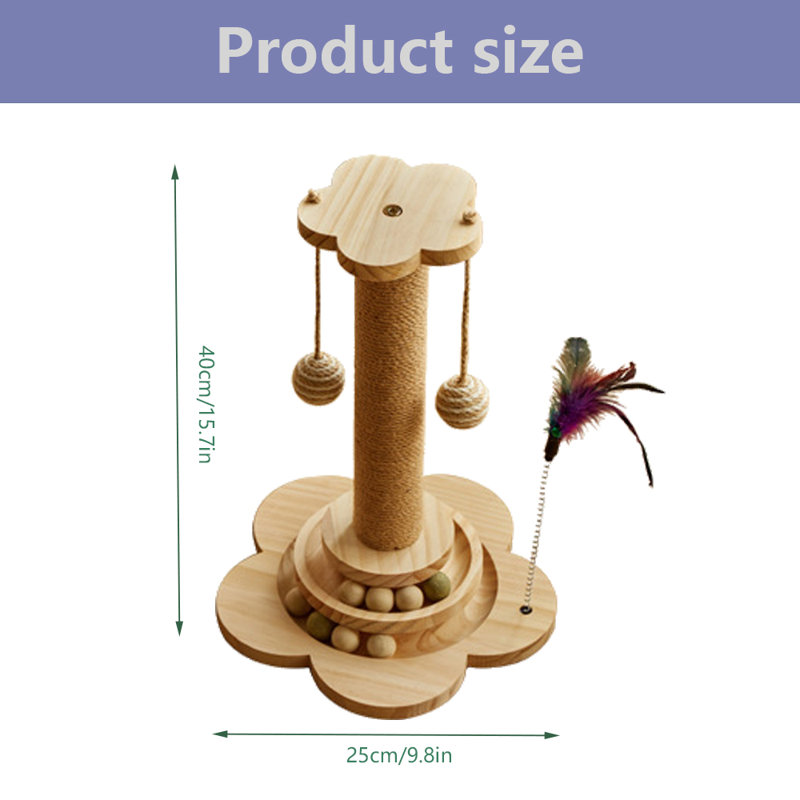 Duhl Scratching Post, 15.7" H x 9.8" W x 9.8" D