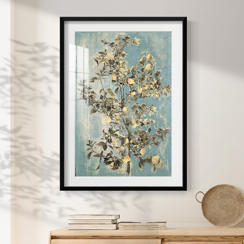 Lovely Lemon Tree -Framed Print, 28.5" H x 20.5" W, Black