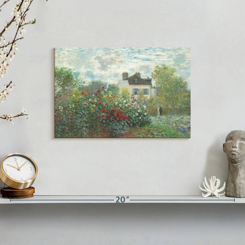 Alvord le jardin de Monet à Argenteuil 1873, H 8 po x l 12 po