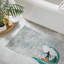 Tapis en coton gris / vert