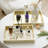 Set Of 2 Shagreen Serving Tray With Polished Metal Handles Wood Decorative Tray PU Leather With Brushed For Coffee Table Ottoman Console Table-2084907923