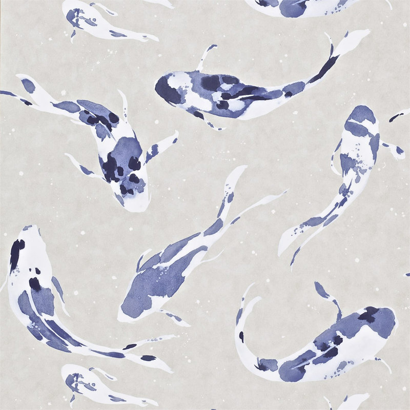 Koi Wallpaper, Indigo