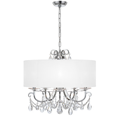 Elane 5 - Light Shaded Drum Chandelier