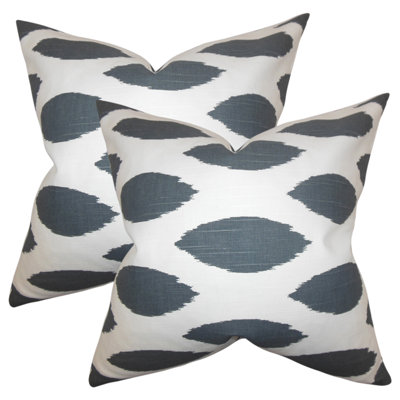  Ikat Cotton Throw Pillow