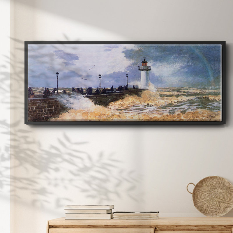 La jetée au Havre, 1868 - Toile encadrée, H 20 po x l 50 po