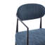 Confortable fauteuil d'appoint de style Mid-Century avec assise et structure à ressorts ensachés, fauteuil bleu marine