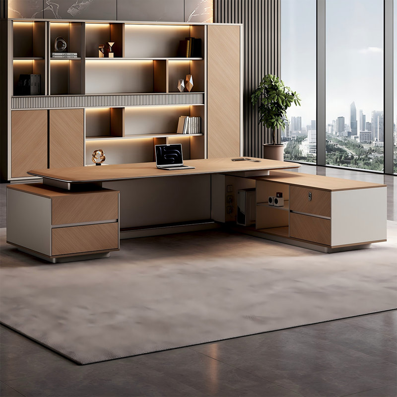 Bureau de direction 86,61 po, 45.28" H x 86.61" W x62.99" D