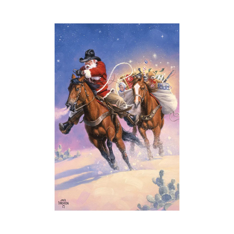 Santas Big Ride by Jack Sorenson - Wrapped Canvas Gallery-Wrapped Canvas Giclée, 101.60cm H x 66.04cm W