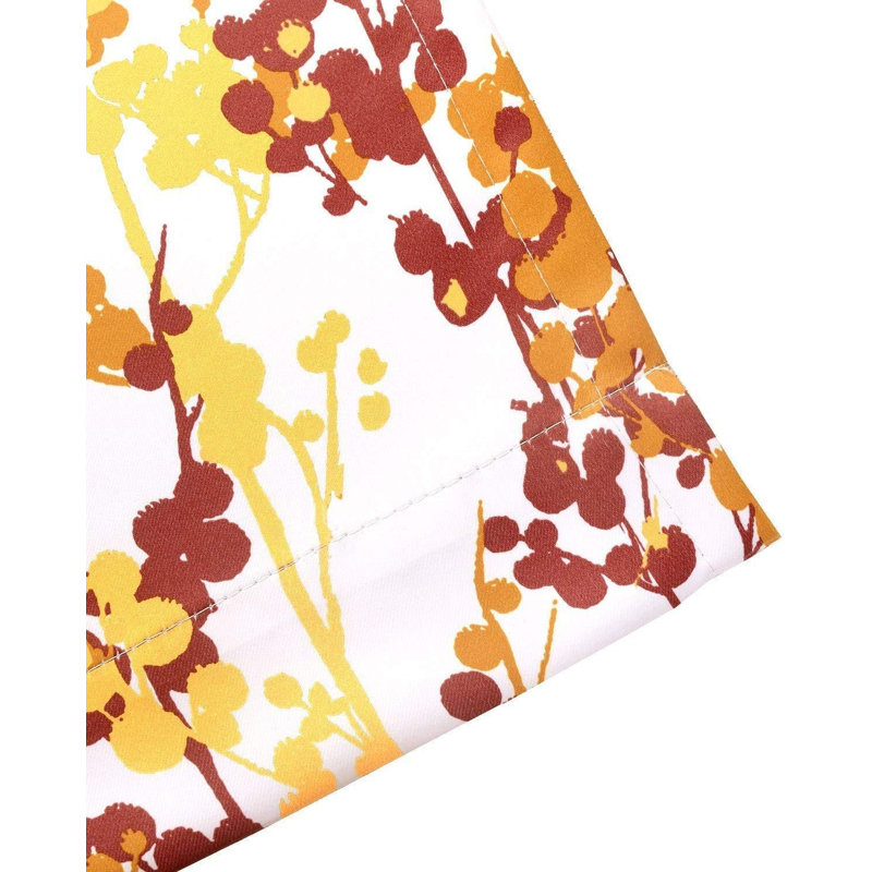 Gaven Floral Tailored Window Valance, Red/Orange, 52" W x 18" L