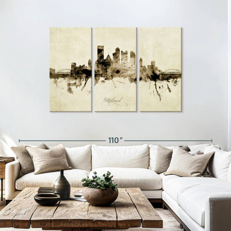 Nicci Pittsburgh Pennsylvania Skyline II, 48" H x 74" W