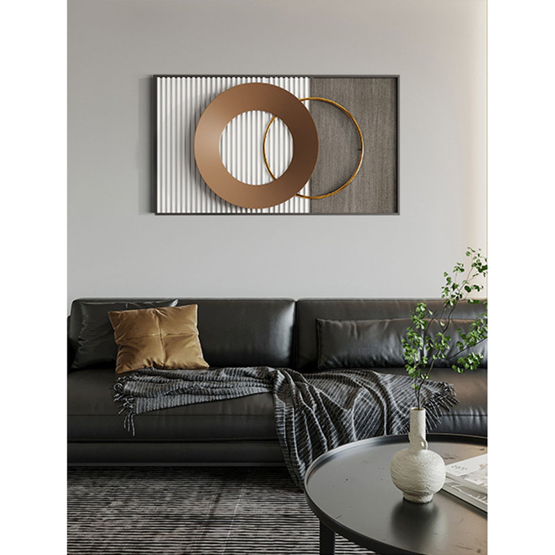 Décoration murale de luxe en fer de style italien, H 22,44 po x l 39,37 po x P 1,18 po